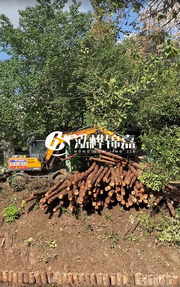 贛州挖機打木樁專業施工-松木樁打樁木在潮濕環境下是否會變形？