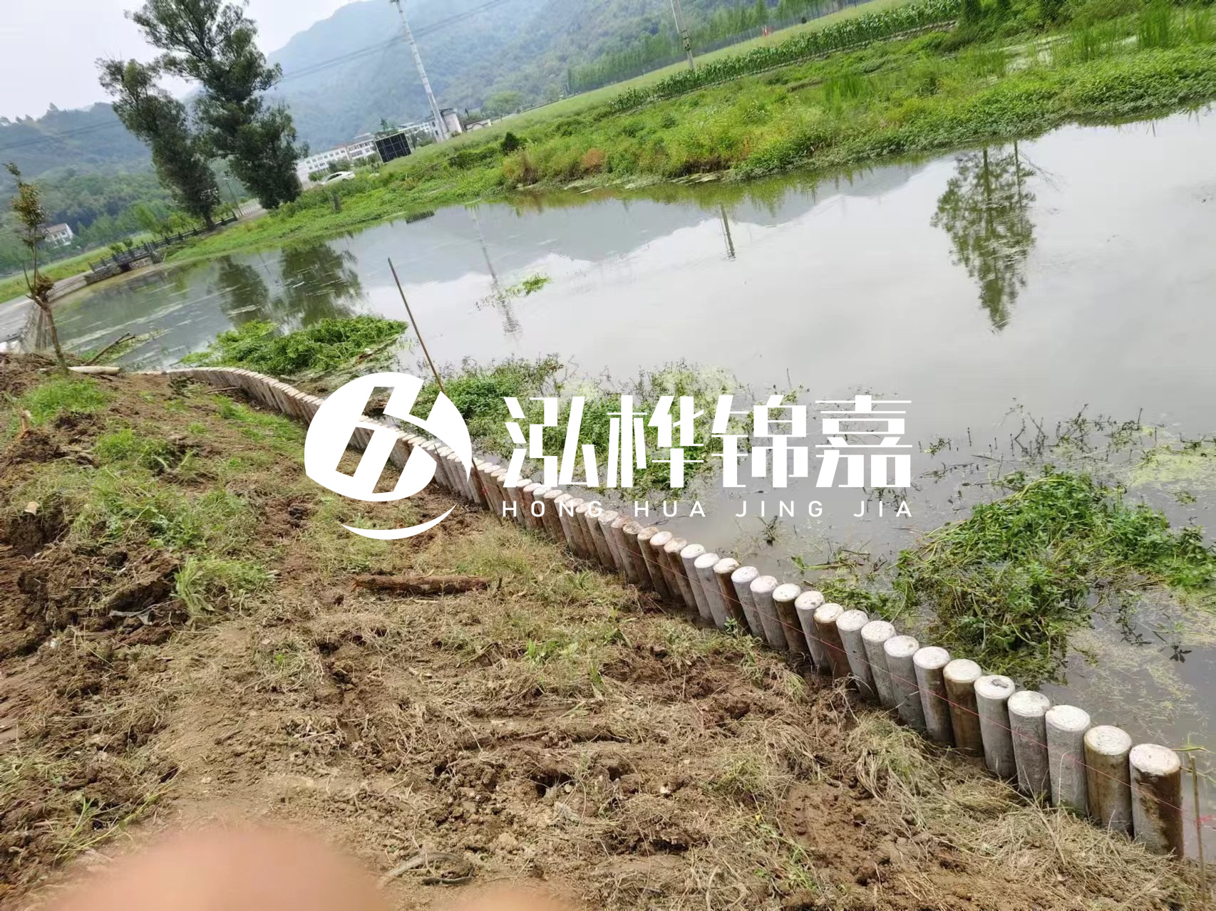 安順市挖機打木樁專業施工-河道水泥樁護坡多少錢一米？