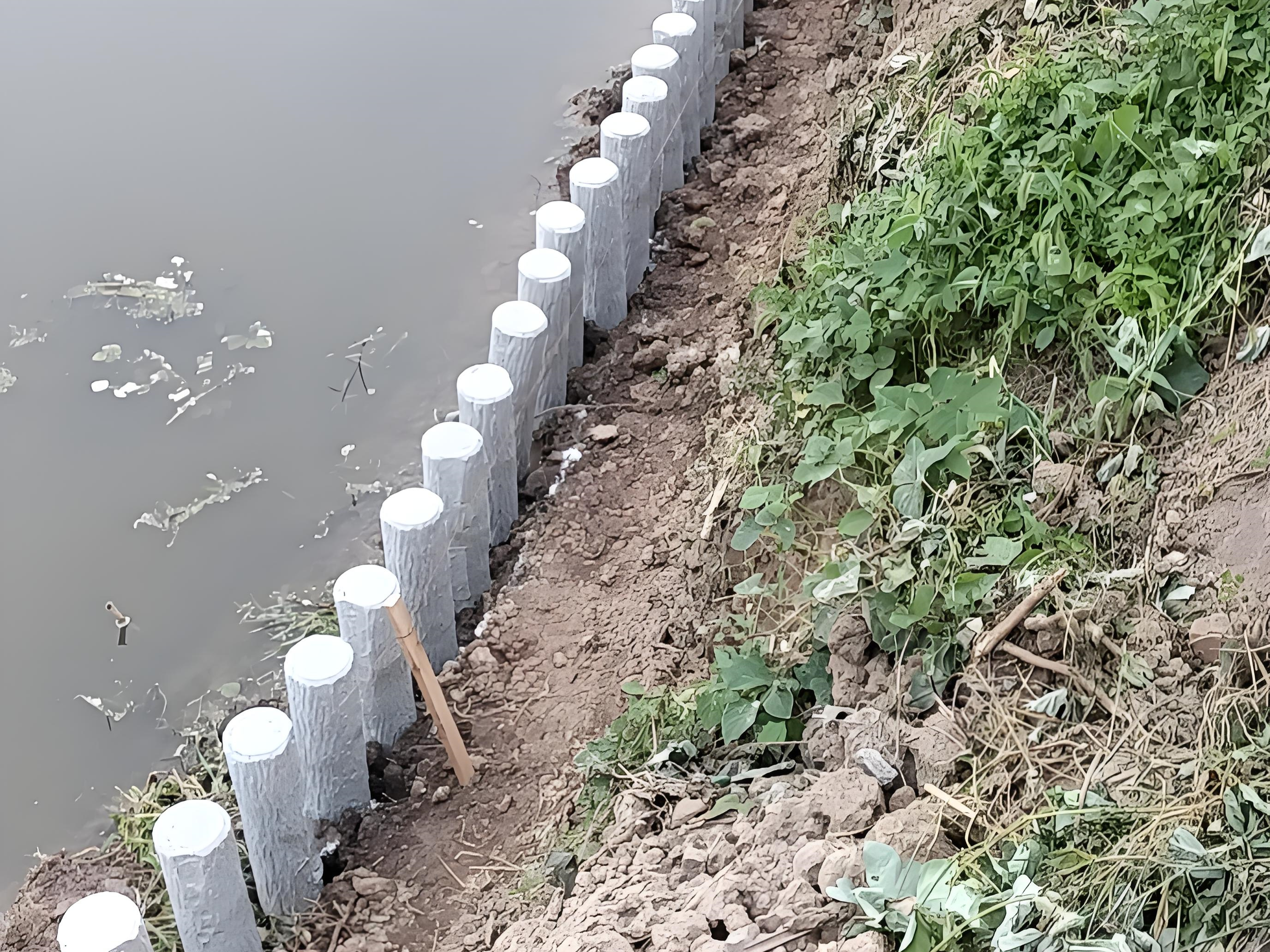 水泥仿木樁施工隊泓樺錦嘉-水泥仿木樁適合用于河道防護嗎？